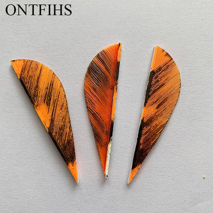 ONTFIHS 2" Solid Color Parabolic Arrow Feathers Fletchings