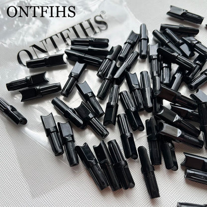 ONTFIHS 100 PCS Push-In Nocks For ID 6.2mm Crossbow Arrow Shaft HG-NOCKS-4