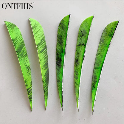 ONTFIHS 5" Parabolic Ink Painting Arrow Feathers Fletchings