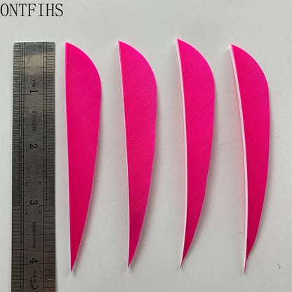 ONTFIHS 4" Solid Color Parabolic Arrow Feathers Fletchings