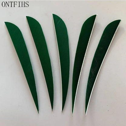 ONTFIHS 5" Solid Color Parabolic Arrow Feathers Fletchings