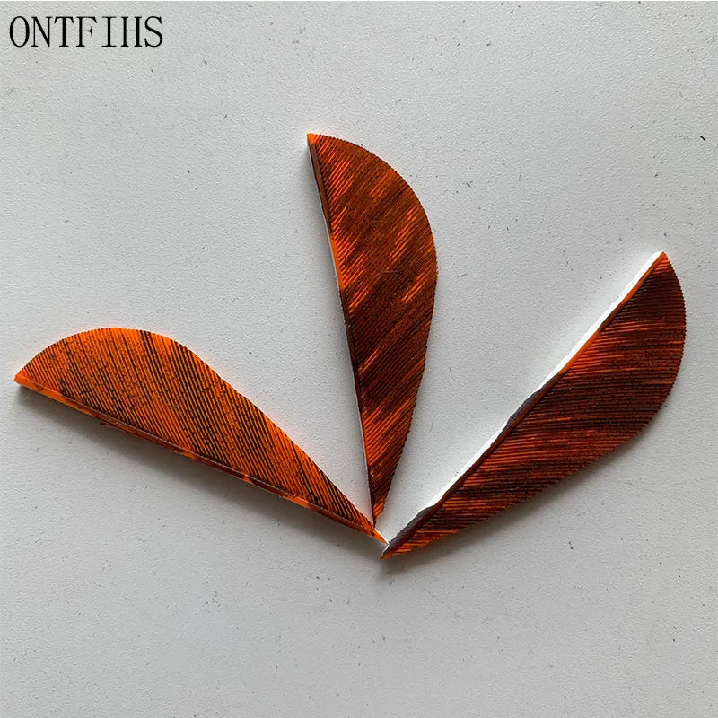 ONTFIHS 2" Solid Color Parabolic Arrow Feathers Fletchings