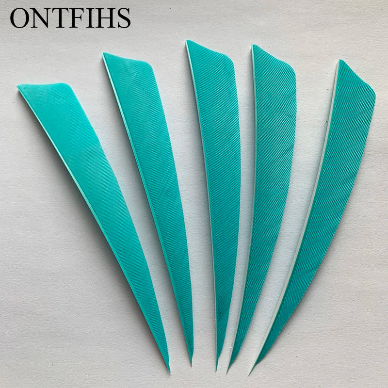 ONTFIHS 5inch Solid Color Shield Arrow Feathers Fletchings