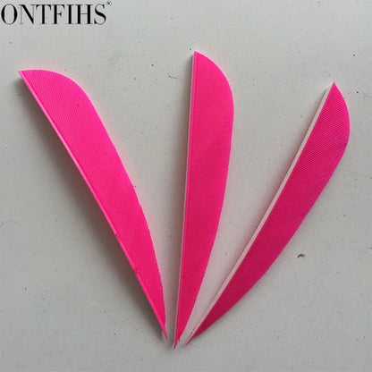 ONTFIHS 3" Solid Color Parabolic Arrow Feathers Fletchings