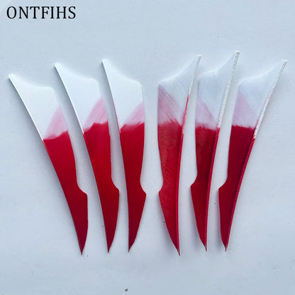 ONTFIHS 4" Gradient Colors Stings Arrow Feathers Fletchings