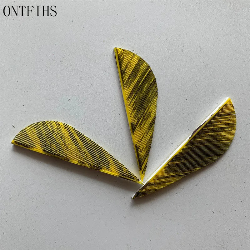 ONTFIHS 2" Solid Color Parabolic Arrow Feathers Fletchings