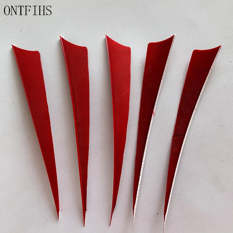 ONTFIHS 5" Solid Color New Shield Arrow Feathers Fletchings