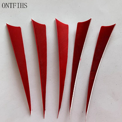 ONTFIHS 5" Solid Color New Shield Arrow Feathers Fletchings