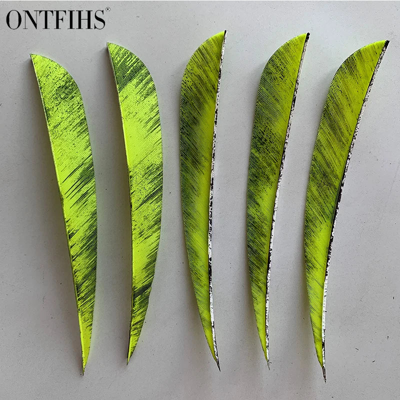 ONTFIHS 5" Parabolic Ink Painting Arrow Feathers Fletchings