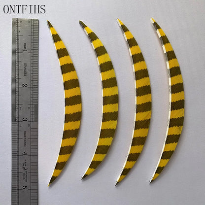 ONTFIHS Banana One Side Striped 5" Arrow Feathers Fletchings