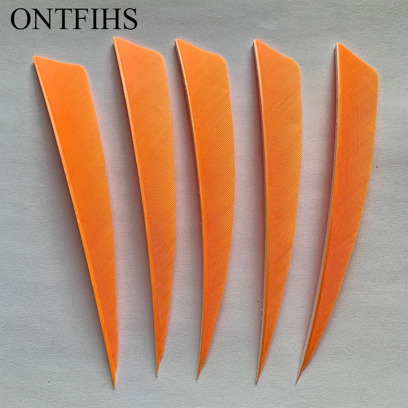 ONTFIHS 5inch Solid Color Shield Arrow Feathers Fletchings