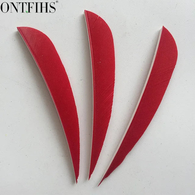 ONTFIHS 3" Solid Color Parabolic Arrow Feathers Fletchings