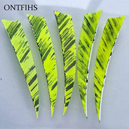 ONTFIHS 4" Shield Ink Painting Arrow Feathers Fletchings