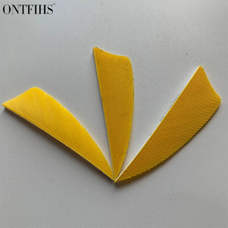 ONTFIHS 2" Solid Color Shield Arrow Feathers Fletchings