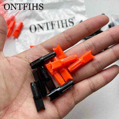 ONTFIHS 100 PCS Push-In Nocks For ID 6.2mm Crossbow Arrow Shaft HG-NOCKS-4