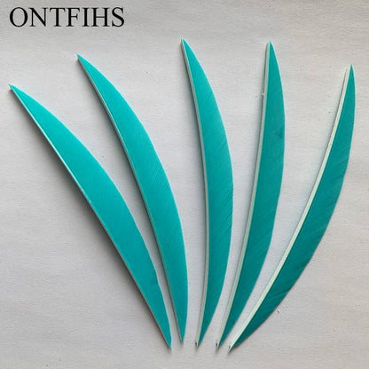 ONTFIHS 5" Solid Color Banana Arrow Feathers Fletchings