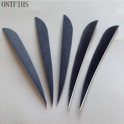 ONTFIHS 5" Solid Color Parabolic Arrow Feathers Fletchings