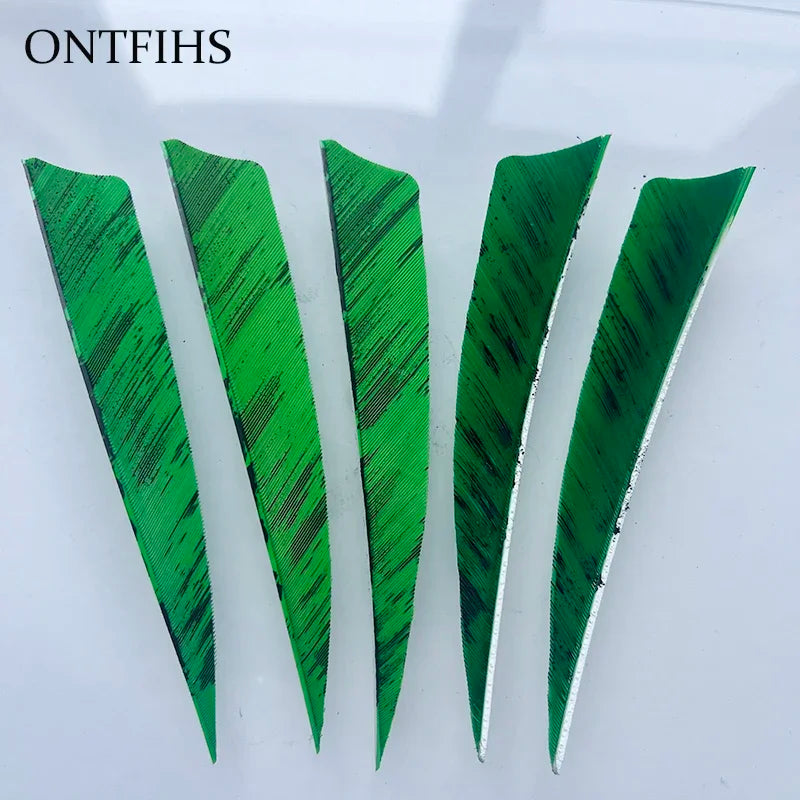 ONTFIHS 4" Shield Ink Painting Arrow Feathers Fletchings