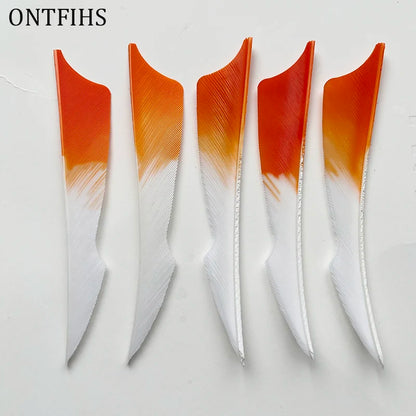 ONTFIHS 4" Gradient Colors Stings Arrow Feathers Fletchings