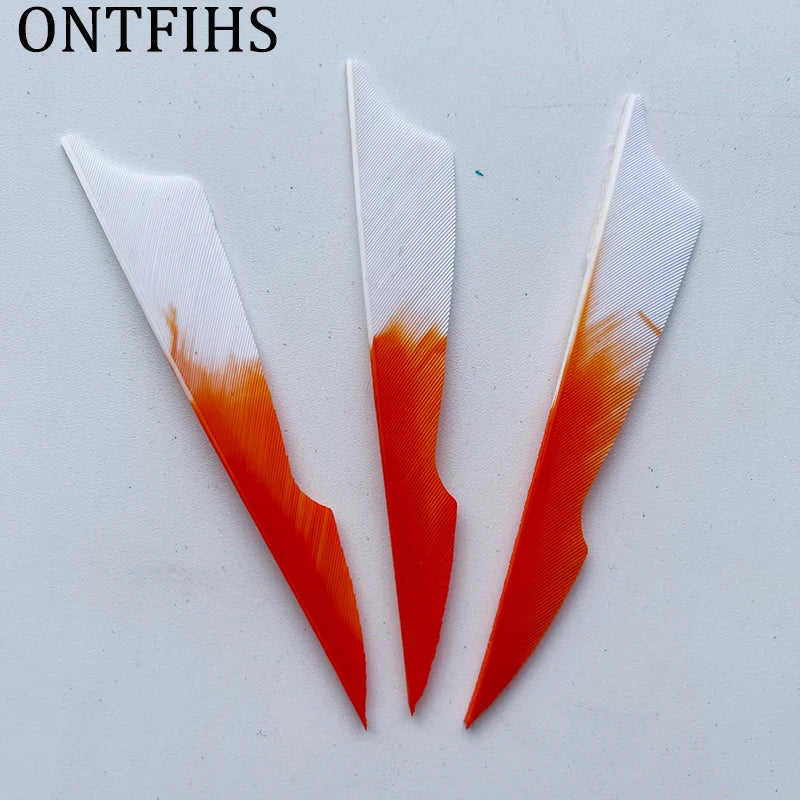 ONTFIHS 4" Gradient Colors Stings Arrow Feathers Fletchings