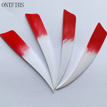 ONTFIHS 4" Gradient Colors Shield Arrow Feathers Fletchings