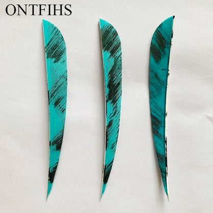 ONTFIHS 5" Parabolic Ink Painting Arrow Feathers Fletchings