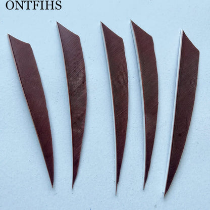 ONTFIHS 4" Solid Color New Shield Arrow Feathers Fletchings