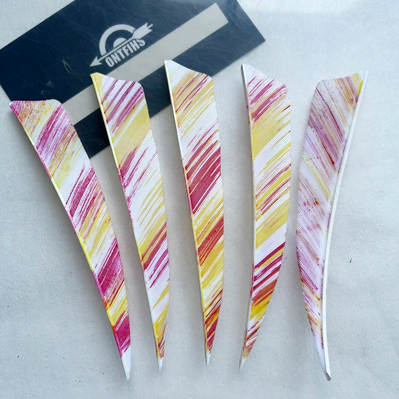 50Pcs New 4inch Camo Shield Archery Arrow Feathers Fletching RW LW