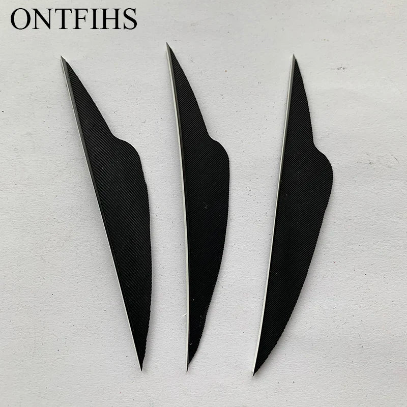 ONTFIHS 4" Solid Color Fangs Arrow Feathers Fletchings