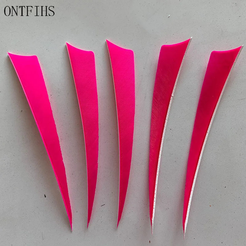 ONTFIHS 5" Solid Color New Shield Arrow Feathers Fletchings