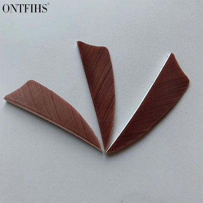 ONTFIHS 2" Solid Color Shield Arrow Feathers Fletchings