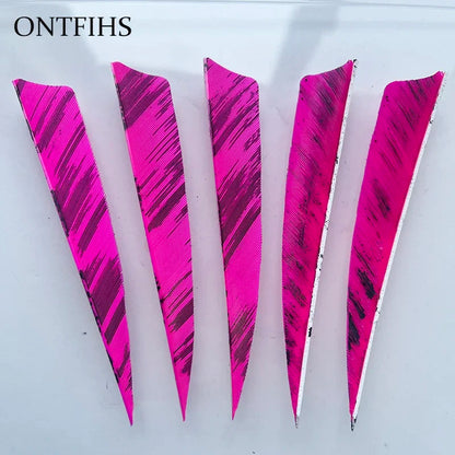 ONTFIHS 4" Shield Ink Painting Arrow Feathers Fletchings