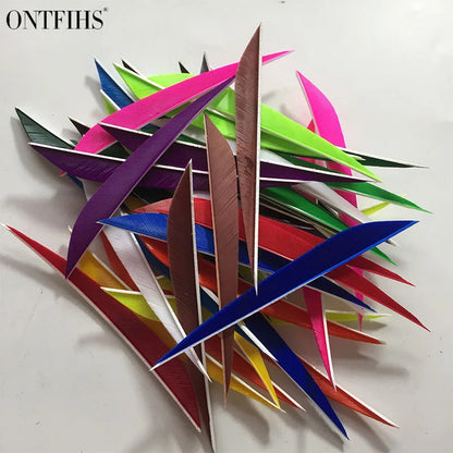 ONTFIHS 5inch Solid Color LIUYE Arrow Feathers Fletchings