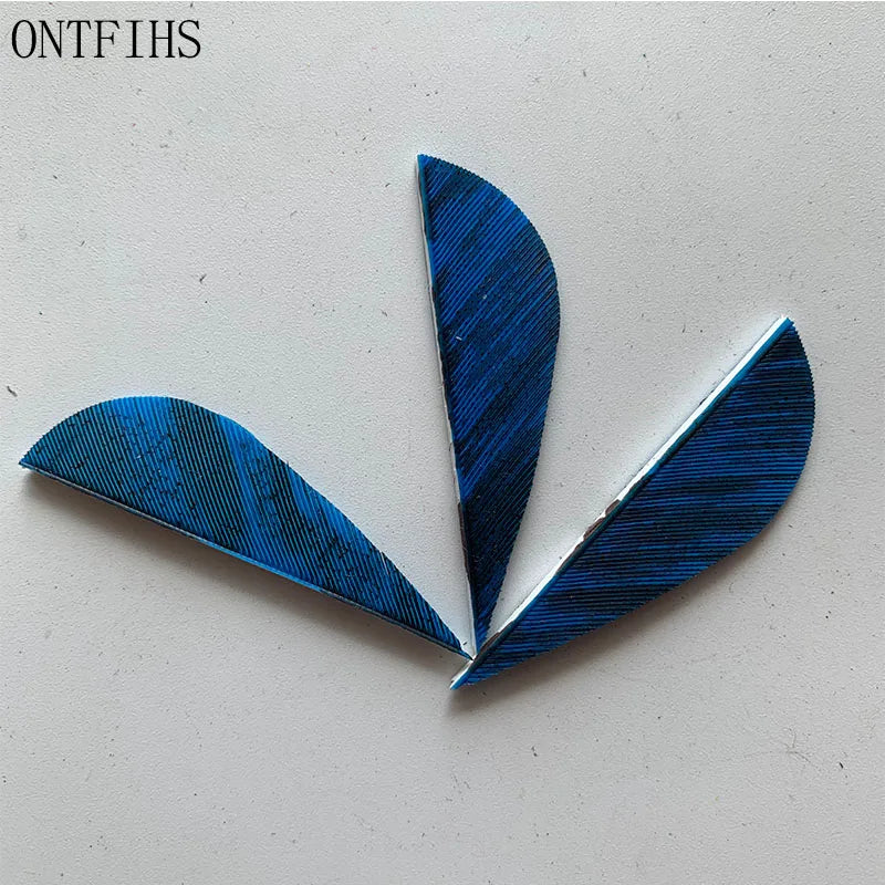 ONTFIHS 2" Solid Color Parabolic Arrow Feathers Fletchings