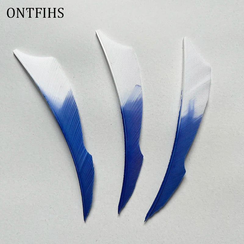 ONTFIHS 4" Gradient Colors Stings Arrow Feathers Fletchings