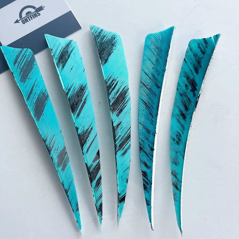 ONTFIHS 5" Shield Ink Painting Arrow Feathers Fletchings