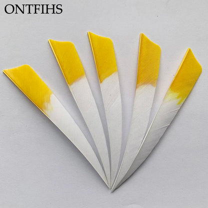 ONTFIHS 5" Gradient Colors Shield Arrow Feathers Fletchings