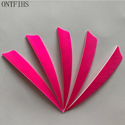 ONTFIHS 5inch Solid Color Shield Arrow Feathers Fletchings