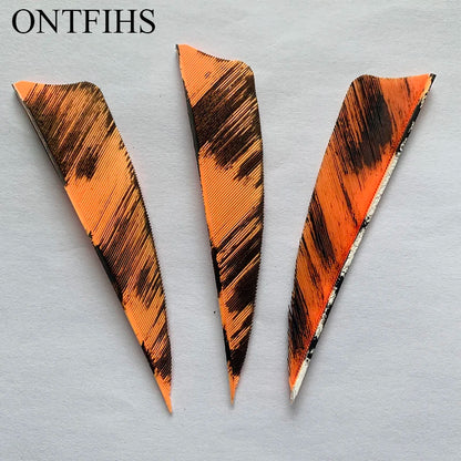 ONTFIHS 3" Shield Ink Painting Arrow Feathers Fletchings