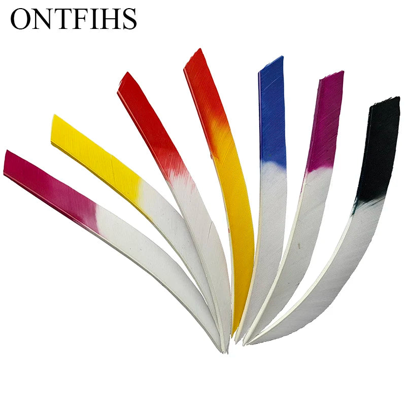 ONTFIHS 5" Kyodo Shape Arrow Feathers Fletchings