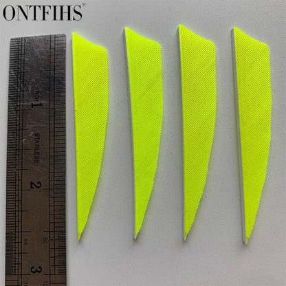 ONTFIHS 2.5" Solid Color Shield Arrow Feathers Fletchings