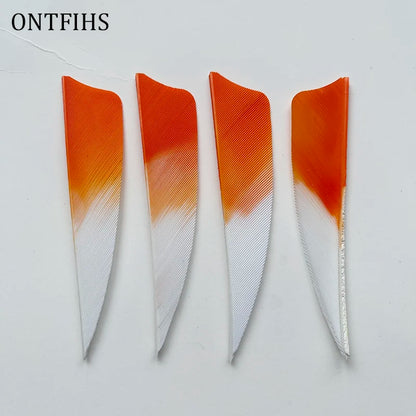 ONTFIHS 3" Gradient Colors Shield Arrow Feathers Fletchings