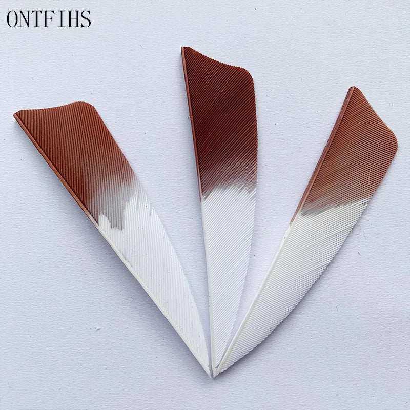 ONTFIHS 3" Gradient Colors Shield Arrow Feathers Fletchings