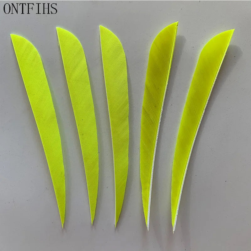 ONTFIHS 5" Solid Color Parabolic Arrow Feathers Fletchings