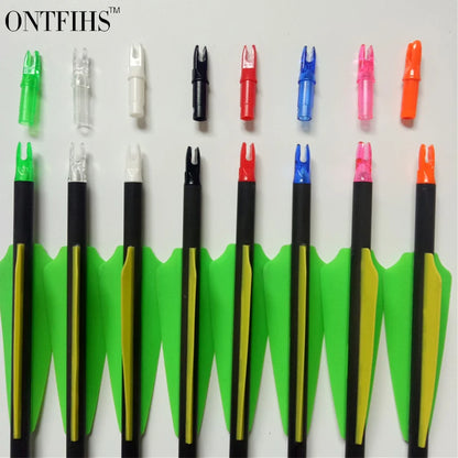 ONTFIHS 100 PCS Push-In Nocks For ID 6.2mm Arrow Shaft