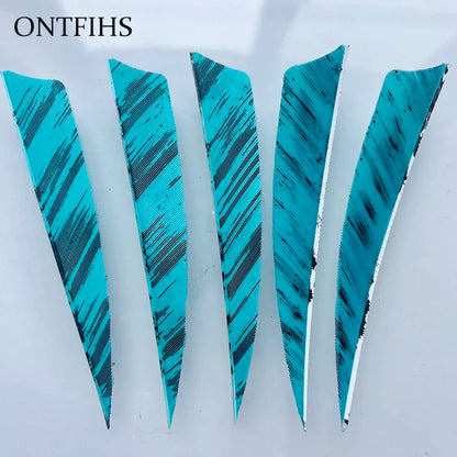 ONTFIHS 4" Shield Ink Painting Arrow Feathers Fletchings