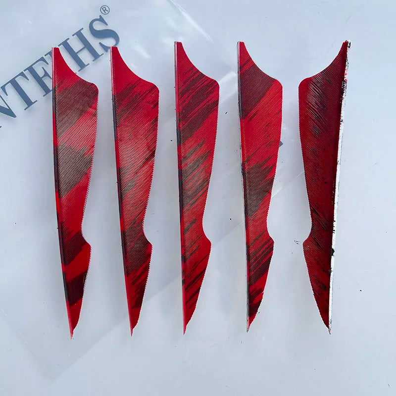 ONTFIHS 4 Inch Camo Sting Arrow Feathers Turkey Feather Archery Fletching