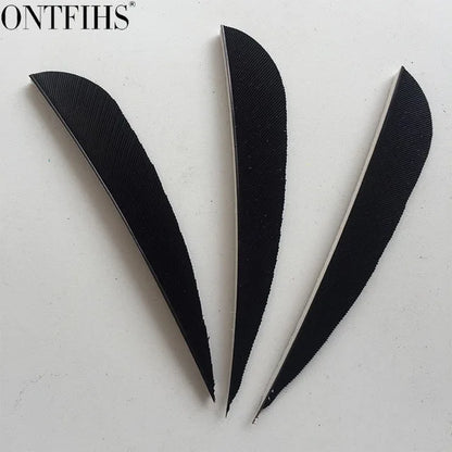 ONTFIHS 3" Solid Color Parabolic Arrow Feathers Fletchings