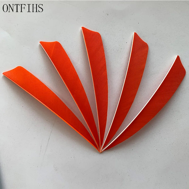 ONTFIHS 5inch Solid Color Shield Arrow Feathers Fletchings