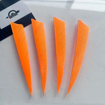 ONTFIHS 4" Solid Color Shield Arrow Feathers Fletchings